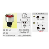 Maxbell Car Ignition Switch Engine Start Push Button Keyless Entry Starter 12V 5A