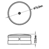 Maxbell LED STAINLESS STEEL SS CABIN DOME LIGHT - Marine/Boat/Caravan/RV Lamp 12V