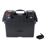 Maxbell Pack of 1 Portable Battery Box Carrier 12V Double USB Charger for Boat RV