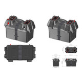 Maxbell Pack of 1 Portable Battery Box Carrier 12V Double USB Charger for Boat RV
