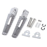 Maxbell Motorcycle CNC Front Footrests Footpeg Pedals For GSXR 600 750 06-18 Silver