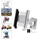 Max Maxb Universal Phone Holder Handlebar Mount Bracket Stand For Motorcycle Silver
