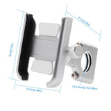 Max Maxb Universal Phone Holder Handlebar Mount Bracket Stand For Motorcycle Silver