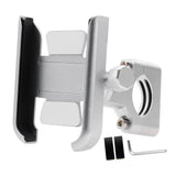 Max Maxb Universal Phone Holder Handlebar Mount Bracket Stand For Motorcycle Silver