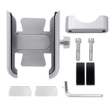 Max Maxb Universal Phone Holder Handlebar Mount Bracket Stand For Motorcycle Silver