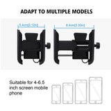 Max Maxb Motorcycle Handlebar Aluminium USB Charging Mobile Phone Holder GPS - Black