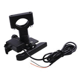 Max Maxb Motorcycle Handlebar Aluminium USB Charging Mobile Phone Holder GPS - Black