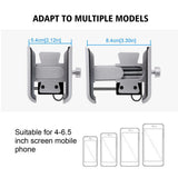 Max Maxb Motorcycle Handlebar Aluminium USB Charging Mobile Phone Holder GPS - Silver