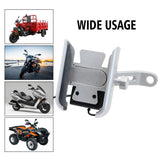 Max Maxb Motorcycle Handlebar Aluminium USB Charging Mobile Phone Holder GPS - Silver