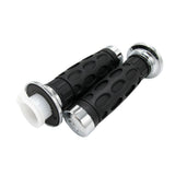 Maxbell Rubber Race Motorcycle Handlebar Grip Black 7/8" 22mm Grips Pairs Rubber