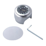 Maxbell 1Pcs 7/8" Waterproof Motorcycle Handlebar Clock Watch Aluminum Luminous Black