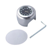 Maxbell 1Pcs 7/8" Waterproof Motorcycle Handlebar Clock Watch Aluminum Luminous Black