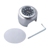 Maxbell 1Pcs 7/8" Waterproof Motorcycle Handlebar Clock Watch Aluminum Luminous Black