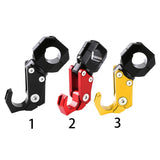Max Maxb CNC Alloy Folding Hanger Hook Buckle For 22mm Handlebar Motorcycles Black