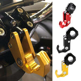 Max Maxb CNC Alloy Folding Hanger Hook Buckle For 22mm Handlebar Motorcycles Black