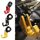 Max Maxb CNC Alloy Folding Hanger Hook Buckle For 22mm Handlebar Motorcycles Black
