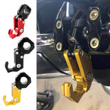 Max Maxb CNC Alloy Folding Hanger Hook Buckle For 22mm Handlebar Motorcycles Black