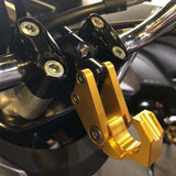Max Maxb CNC Alloy Folding Hanger Hook Buckle For 22mm Handlebar Motorcycles Golden