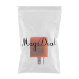 Maxbell 12V 2 Pin Adjustable Frequency LED Flasher Relay Turn Signal Blinker  orange