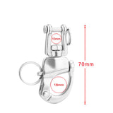 Max Maxb 316 Stainless Steel 70mm Swivel Eye Snap Hook Shackle - Boat/Sailing/Yacht