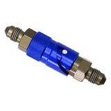 Max Maxb AN3 3AN Straight Swivel Fuel Oil Gas Line Hose End Fitting Connector Blue