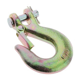 Maxbell 1 Pieces 1/4" G70 Steel Clevis Winch Hook Heavy Duty Zinc Plated Alloy