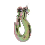 Maxbell 1 Pieces 1/4" G70 Steel Clevis Winch Hook Heavy Duty Zinc Plated Alloy