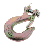 Maxbell 1 Pieces 1/4" G70 Steel Clevis Winch Hook Heavy Duty Zinc Plated Alloy