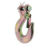 Maxbell 1 Pieces 1/4" G70 Steel Clevis Winch Hook Heavy Duty Zinc Plated Alloy