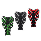 Maxbell 3D Carbon Fiber Motorcycle Gas Fuel Tank Sticker Fit Gel Pad Decal Green