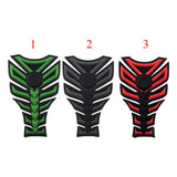 Maxbell 3D Carbon Fiber Motorcycle Gas Fuel Tank Sticker Fit Gel Pad Decal Green