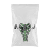 Maxbell 3D Carbon Fiber Motorcycle Gas Fuel Tank Sticker Fit Gel Pad Decal Green