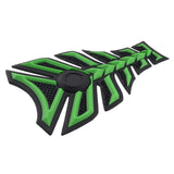 Maxbell 3D Carbon Fiber Motorcycle Gas Fuel Tank Sticker Fit Gel Pad Decal Green