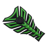Maxbell 3D Carbon Fiber Motorcycle Gas Fuel Tank Sticker Fit Gel Pad Decal Green