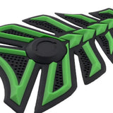 Maxbell 3D Carbon Fiber Motorcycle Gas Fuel Tank Sticker Fit Gel Pad Decal Green