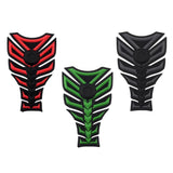 Maxbell 3D Carbon Fiber Motorcycle Gas Fuel Tank Sticker Fit Gel Pad Decal Green