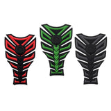 Maxbell 3D Carbon Fiber Motorcycle Gas Fuel Tank Sticker Fit Gel Pad Decal Green