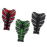 Maxbell 3D Carbon Fiber Motorcycle Gas Fuel Tank Sticker Fit Gel Pad Decal Green