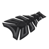 Maxbell 3D Carbon Fiber Motorcycle Gas Fuel Tank Sticker Fit Gel Pad Decal Gray