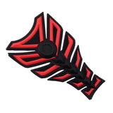 Maxbell 3D Carbon Fiber Motorcycle Gas Fuel Tank Sticker Fit Gel Pad Decal Red