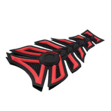 Maxbell 3D Carbon Fiber Motorcycle Gas Fuel Tank Sticker Fit Gel Pad Decal Red
