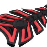 Maxbell 3D Carbon Fiber Motorcycle Gas Fuel Tank Sticker Fit Gel Pad Decal Red