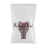 Maxbell 3D Carbon Fiber Motorcycle Gas Fuel Tank Sticker Fit Gel Pad Decal Red