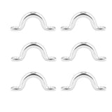 Maxbell 6Pcs 5mm Boat Pad Eye, Tie Down Rope Anchor Stainless Steel Kayak Deck Loops