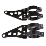 Maxbell Pair Motorcycle Headlight Bracket 41mm Front Fork Headlight Mount Kit Black