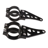 Maxbell Pair Motorcycle Headlight Bracket 41mm Front Fork Headlight Mount Kit Black
