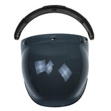 Maxbell Open Face Helmet Visor Motorcycle Helmet Bubble Visor PC Lens Dark Blue