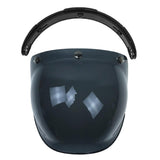 Maxbell Open Face Helmet Visor Motorcycle Helmet Bubble Visor PC Lens Dark Blue