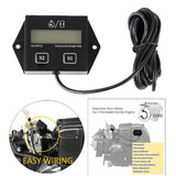 Maxbell Tachometer Digital RPM Hour Tach Meter LCD Display for Bike Motorcycle Boat