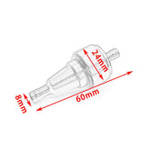 Maxbell 8mm Petrol Gas Fuel Filter Cleaner for Motorcycle Pit Dirt Bike ATV Silver